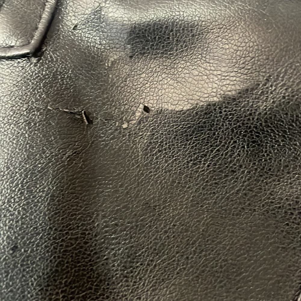 Gianni Binni Black Faux Leather Biker, Motto Jacket,XS - Picture 10 of 15